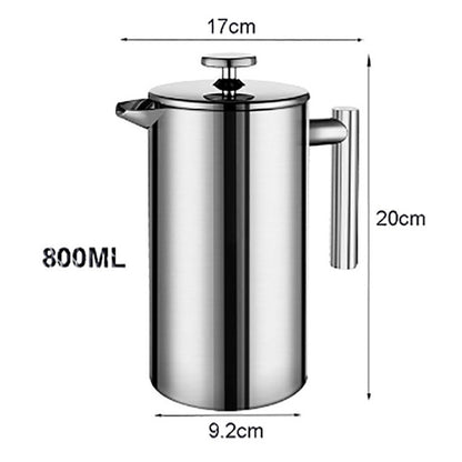 French Press Coffee Maker Stainless Steel Coffee Percolator