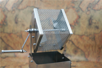 Hand Cranked Bean Roaster Mesh Grill Stainless Steel